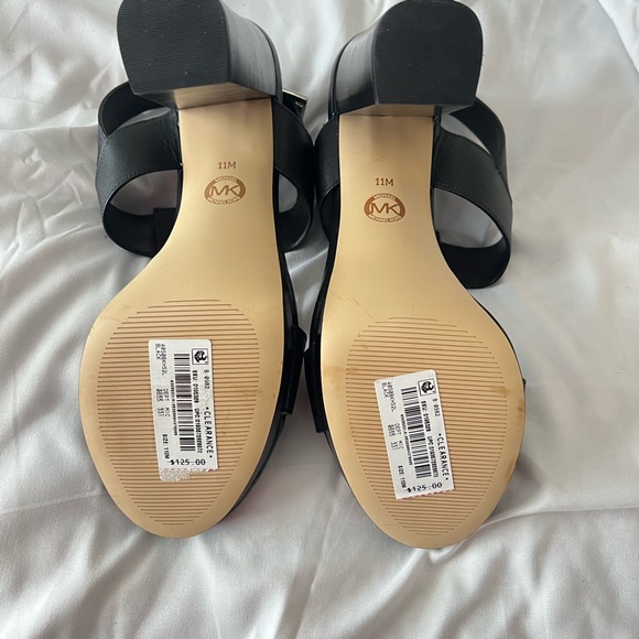 Michael Kors Black Chunky Heel Sandals - Picture 4 of 7